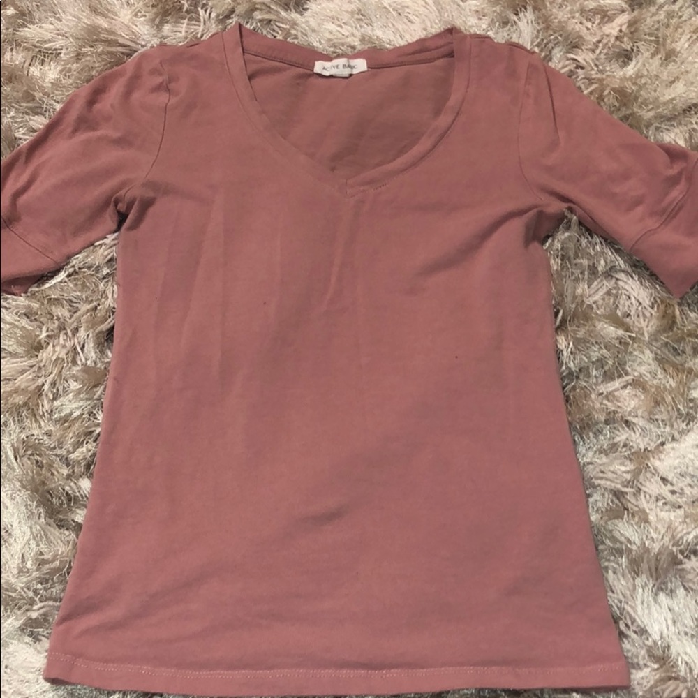 Pink V-neck